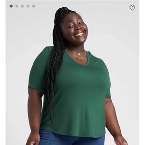 Lily Liquid Jersey V-Neck Stovepipe Tee